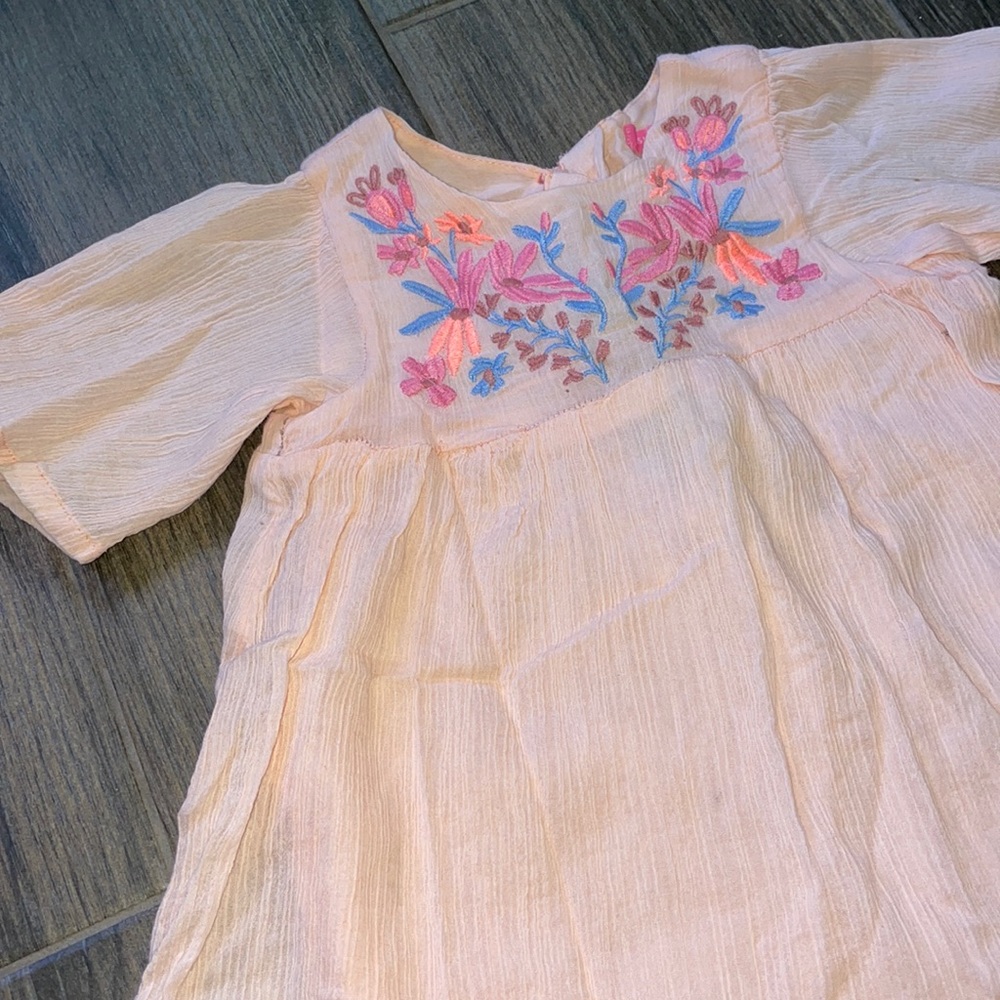Isaac Mizarahi 4T boho embroidered pink dress